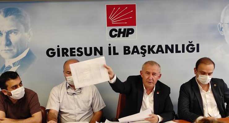 CHP Giresun İl Başkanı Fikri Bilge, Giresun’un Çanakçı ilçesine bağlı