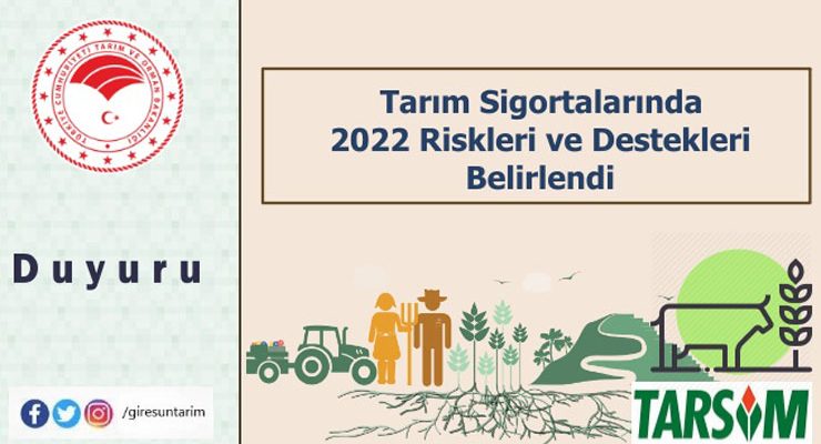 Tarım Sigortası 2022 destekleri belirlendi