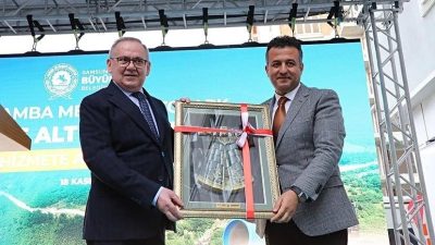 SAMSUN BÜYÜKŞEHİR BELEDİYE BAŞKANI MUSTAFA DEMİR (SOLDA) ÇARŞAMBA BELEDİYE BAŞKANI