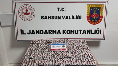 SAMSUN'DA JANDARMA EKİPLERİ TARAFINDAN BİR ARAÇTA VE EVLERDE  YAPILAN