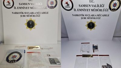 SAMSUN İL EMNİYET MÜDÜRLÜĞÜ EKİPLERİNCE YAPILAN ÇALIŞMALARDA 227 GRAM METAMFETAMİN