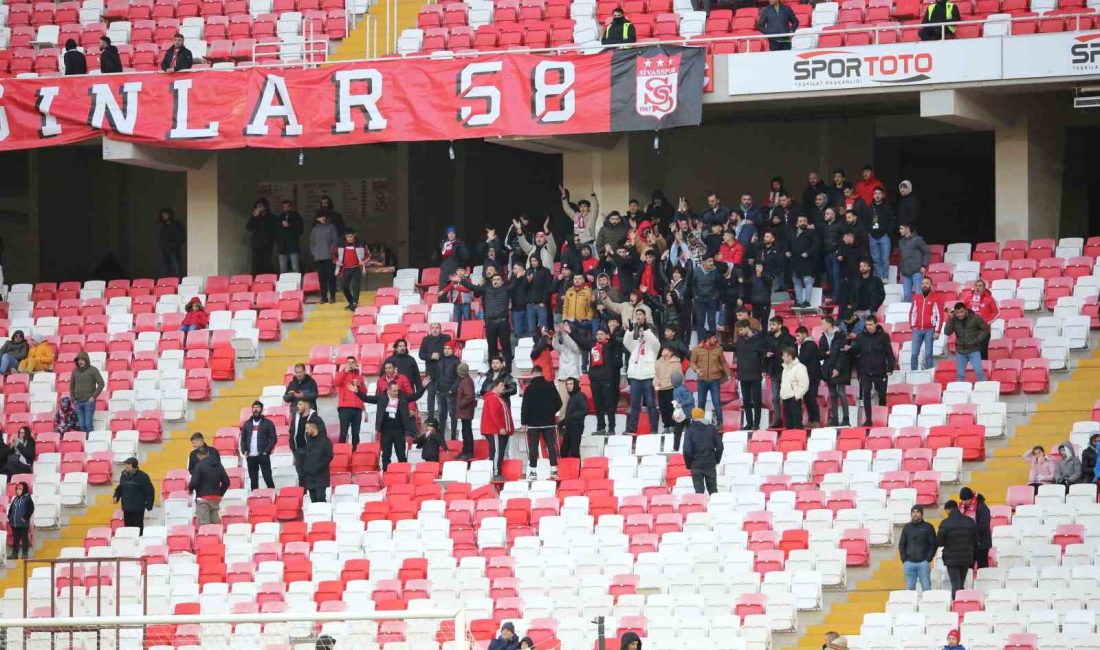 SİVASSPOR’UN GALATASARAY İLE OYNADIĞI MAÇI AZ SAYIDA TARAFTAR TAKİP ETTİ.