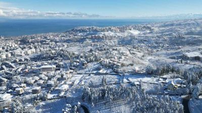 TRABZON’DA KAR YAĞIŞI HAYATI OLUMSUZ YÖNDE ETKİLEMEYE DEVAM EDİYOR. KAR