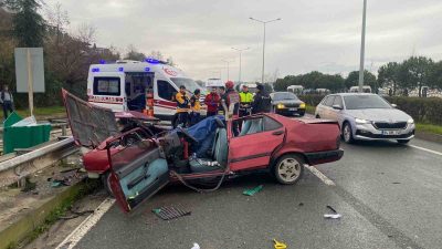 TRABZON’UN SÜRMENE İLÇESİNDE BUGÜN ÖĞLE SAATLERİNDE MEYDANA GELEN TRAFİK KAZASINDA