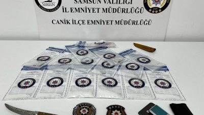 SAMSUN İL EMNİYET MÜDÜRLÜĞÜ EKİPLERİNCE YAPILAN ÜST ARAMASINDA ÜZERLERİNDE 47,65