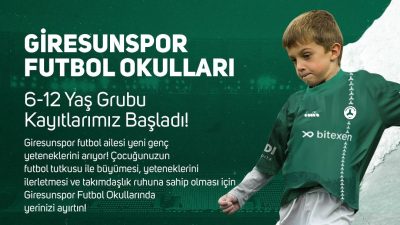 Giresunspor Futbol Okulları, yeni dönem kayıtlarını açtı.
