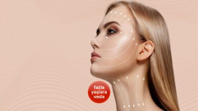 Zamanın etkisiyle ciltte sarkmalar, elastikiyet kaybı ve kırışıklıklar ortaya çıkar.