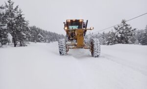 Yoğun kar yağışı Giresun’da hayatı olumsuz etkiledi. 307 köy yolu