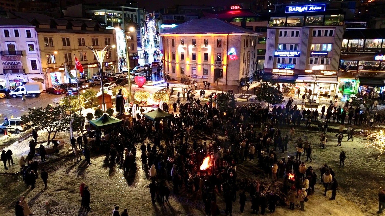 Giresun’da Kar Festivali! Renkli Görüntüler Oluştu