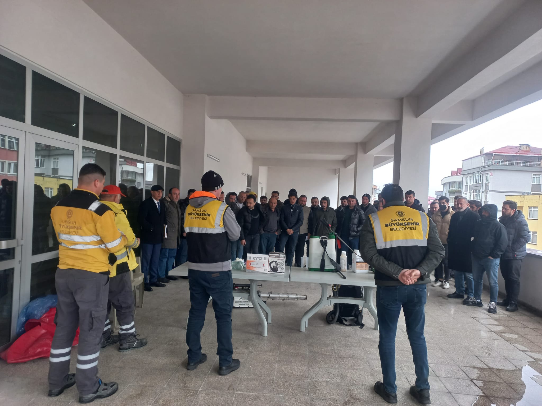 Giresun'da kahverengi kokarca zararlısına karşı başlatılan mücadele kapsamında, kışlaklarda biyosidal