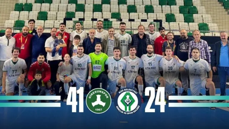 Altın Post Giresunspor Erkek Hentbol Takımı Evinde Konuk Ettiği Rize