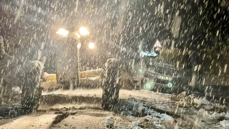 Ordu-Sivas kara yolu, yoğun kar yağışı ve tipi nedeniyle kapanmasının