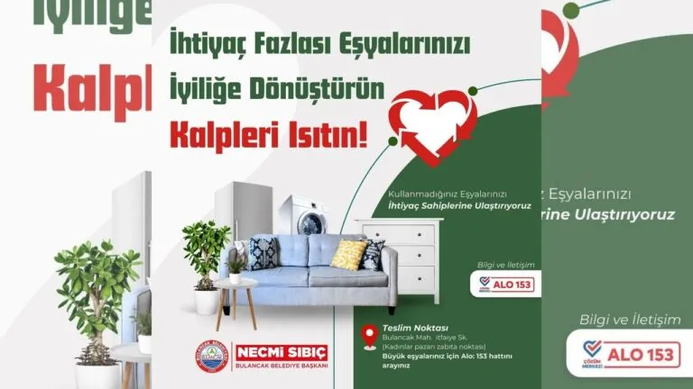 Bulancak Belediyesi, ihtiyaç fazlası kullanılabilir durumdaki ev eşyalarını toplayarak ihtiyaç