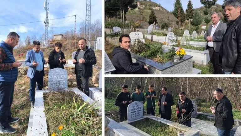 Piraziz'de 24 Kasım Öğretmenler Günü kapsamında vefat eden öğretmenler, kabirleri