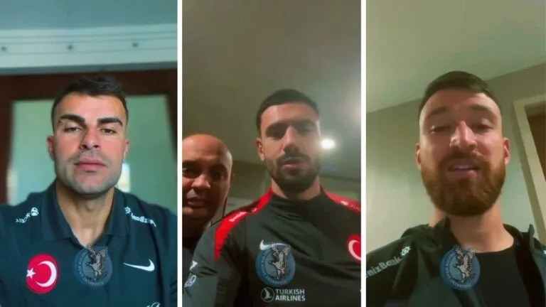 A Millî Takım futbolcuları, yayınladıkları özel bir video mesajıyla Doğankentspor'a