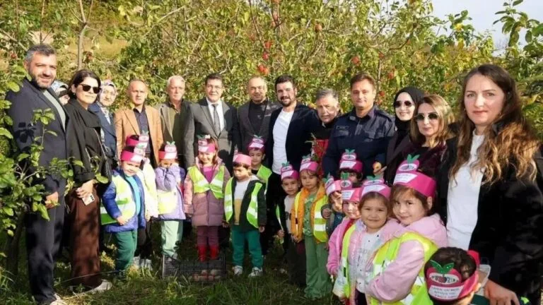 Giresun'un Piraziz ilçesinde 'Piraziz Elması' hasat etkinliği düzenlendi. Kaymakam, Belediye