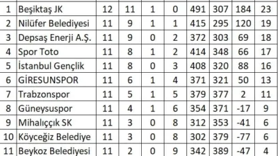 THF Ardventure Erkekler Süper Ligi'nde mücadele eden Altın Post Giresunspor