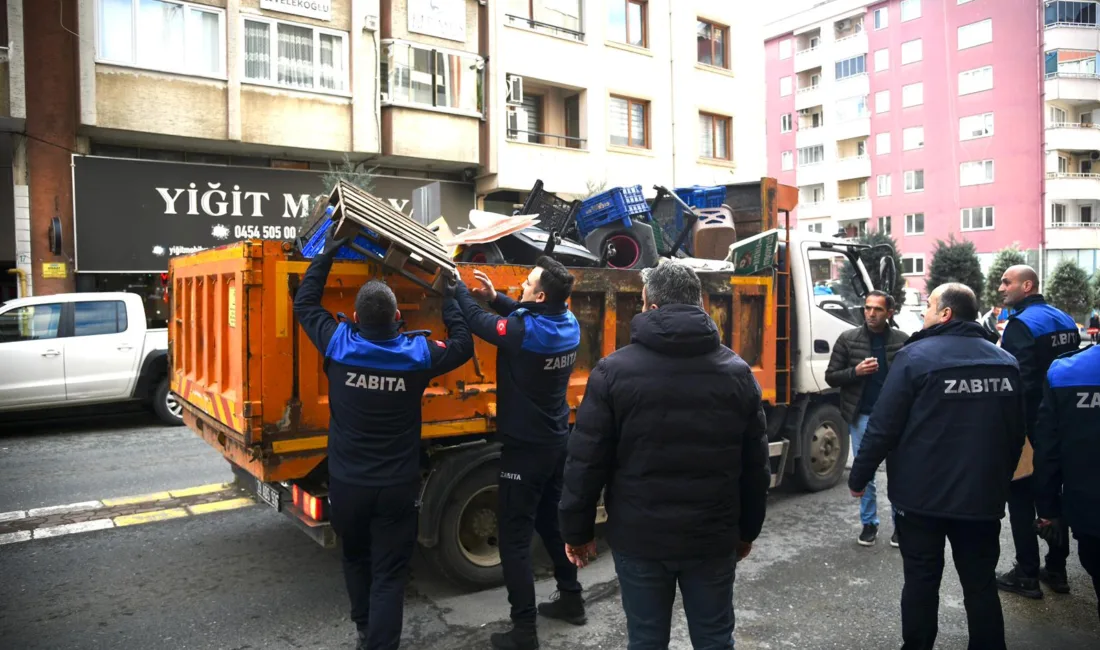 Giresun’da kaldırım işgali ve yol kenarı işgallerine karşı denetimler sıkılaştırıldı.