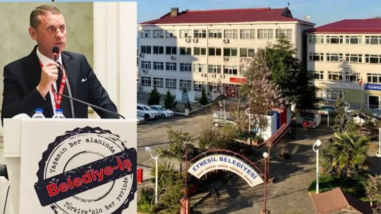Belediye İş Sendikası Giresun Şube Başkanı Halil Yeşiltepe, Eynesil Belediyesi'nde