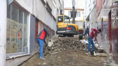 Giresun'un Çınarlar semtinin sokakları yenileniyor