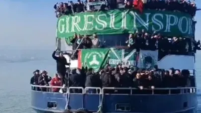 Giresunsporlu taraftarlar, Bulancak deplasmanına renkli bir organizasyonla gitti