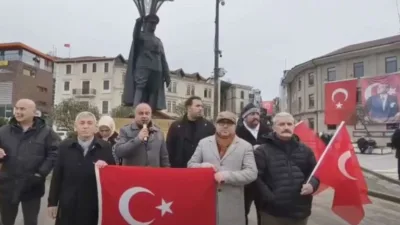 Giresun’da Zafer Partililer Türk bayrağı ve Atatürk’e selam durdu!