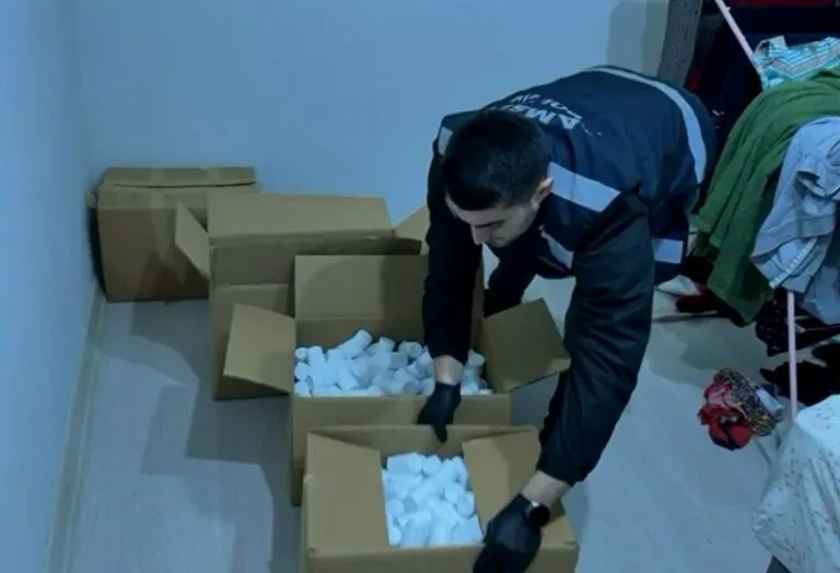 Anne ve oğlunun yaşadığı evde 230 bin sentetik hap ele