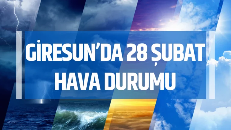 Giresun’da 28 Şubat Cumartesi günü hava durumu soğuk ve yer