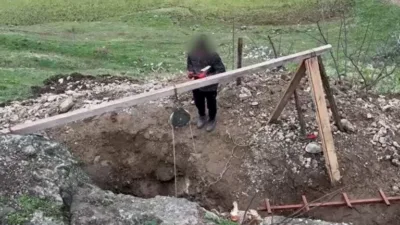 'Kanalizasyon' bahanesiyle izinsiz kazı yapan 4 defineciye suçüstü