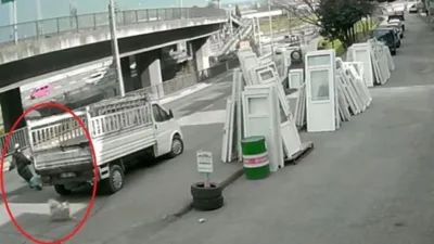 Köpekten kaçarken otobüsün çarptığı üniversite öğrencisi ağır yaralandı, kaza kamerada