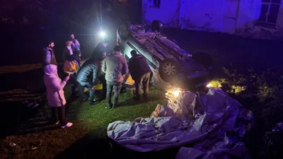 Giresun'un Piraziz ilçesi Gökçeali Köyü’nde etkili olan yoğun sis, akşam