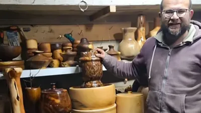 Giresun’un Şebinkarahisar ilçesine bağlı Taşlıca Köyü’nde marangoz ustası Mehmet Gedik’in