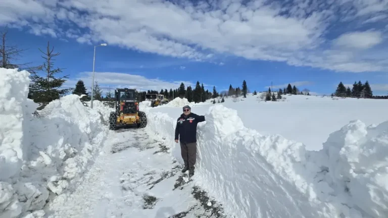 Giresun’un yüksek kesimlerinde etkili olan yoğun kar yağışı sonrası yaylalarda