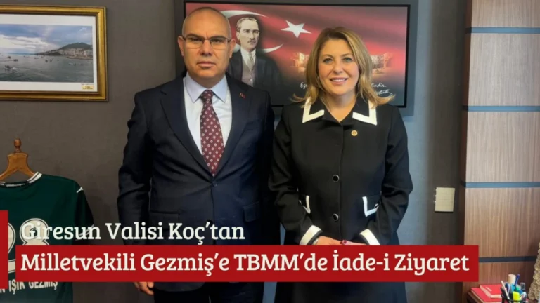 Giresun Valisi Mustafa Koç, CHP Giresun Milletvekili Elvan Işık Gezmiş’e