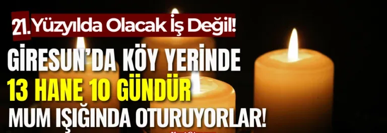 Giresun’un Dereli ilçesine bağlı Yeşiltepe Köyü Kırık Mahallesi’nde yaşayanlar, yaklaşık