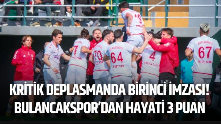 Kritik deplasmanda Birinci imzası! Bulancakspor’dan hayati 3 puan Nesine 3. Lig 3. Grup’ta mücadele eden temsilcimiz 1926 Bulancakspor,