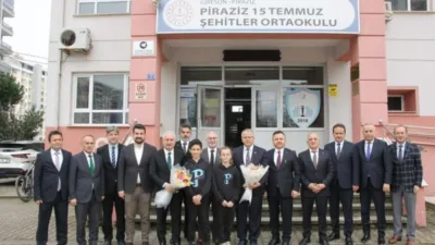 Millî Eğitim Bakanlığı yetkilileri Ercan Türk ve Bülent Çiftçi, Giresun’da