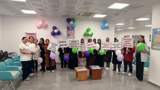 Giresun’da KETEM’e başvuran kadınlara yönelik düzenlenen etkinlikte, kanserle mücadelede erken