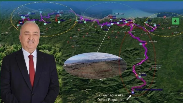 Giresun’un uzun vadeli içme suyu ihtiyacını karşılaması hedeflenen Dev İçme