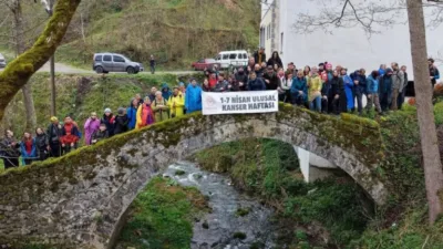1-7 Nisan Ulusal Kanser Haftası kapsamında Giresun’da düzenlenen doğa yürüyüşüyle,
