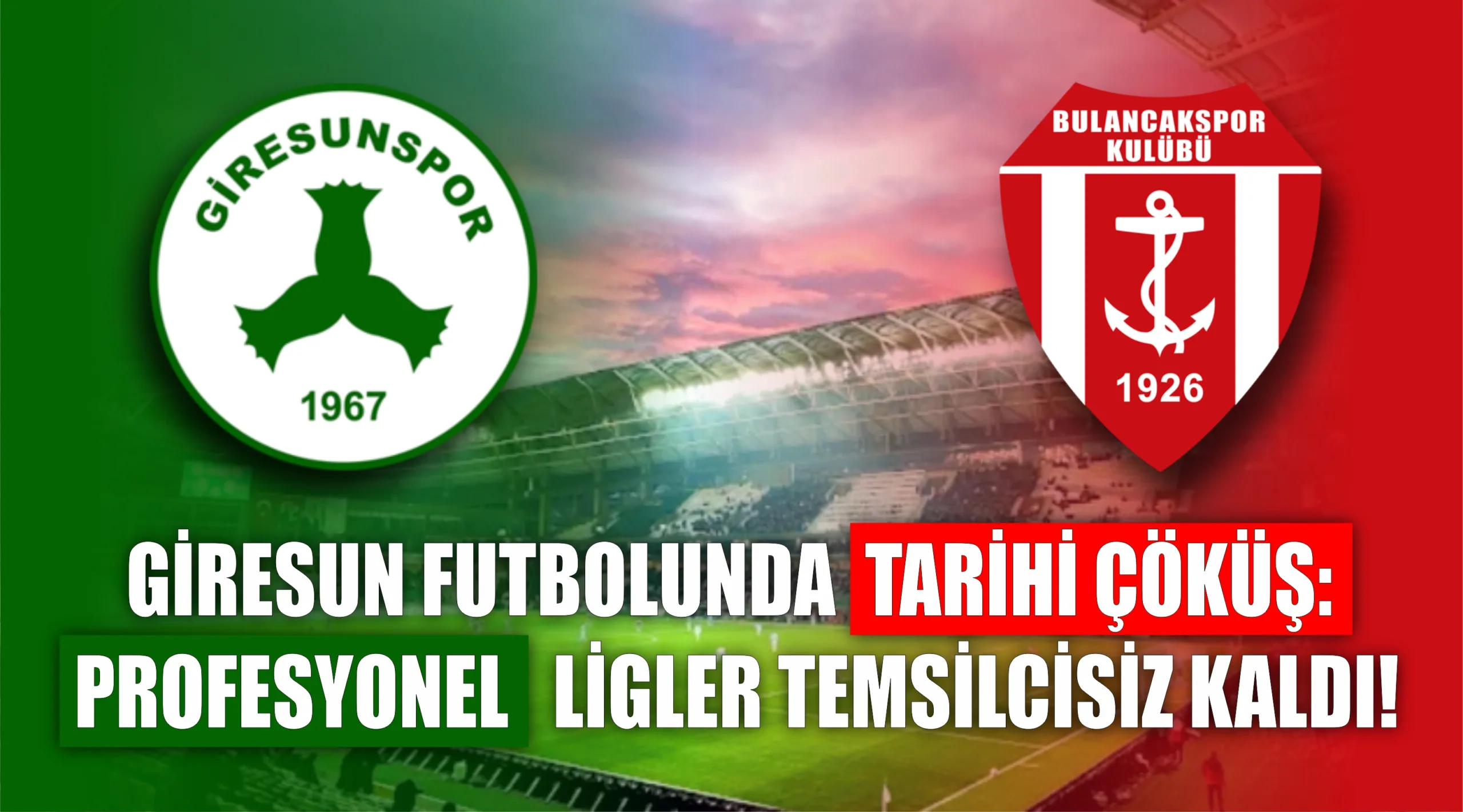 Giresun profesyonel liglerdeki son iki temsilcisini de aynı sezonda kaybetti.