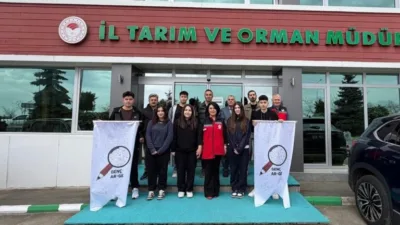 Giresun’da “Sıra Bana Gelince Projesi” kapsamında düzenlenen ziyarette öğrenciler, tarım