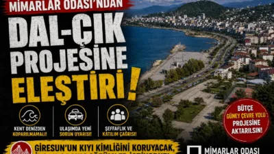 Mimarlar Odası Giresun Şubesi, Giresun dal-çık projesi için dikkat çeken