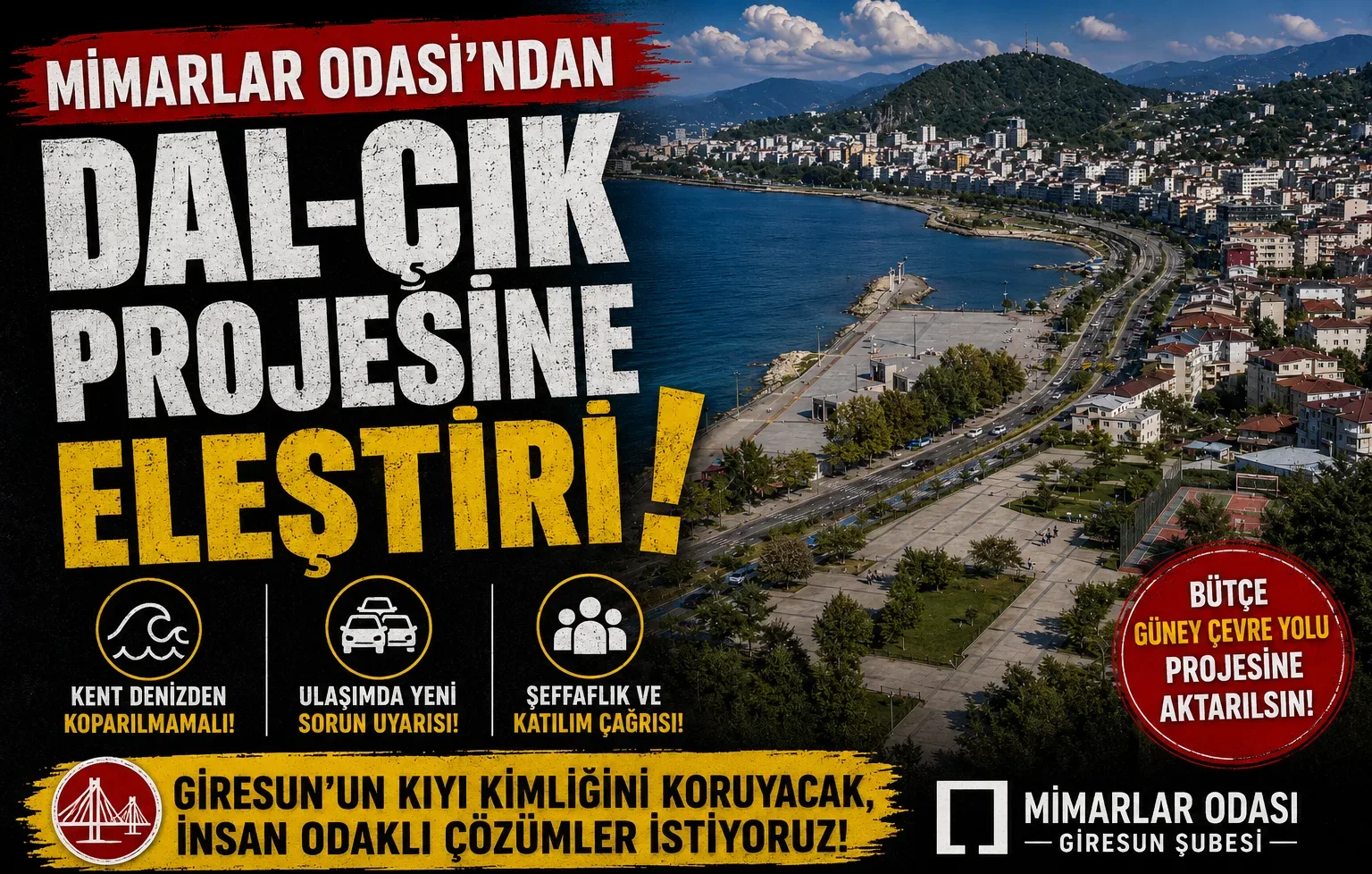 Giresun Mimarlar Odasından Dal-Çık Projesine Eleştiri