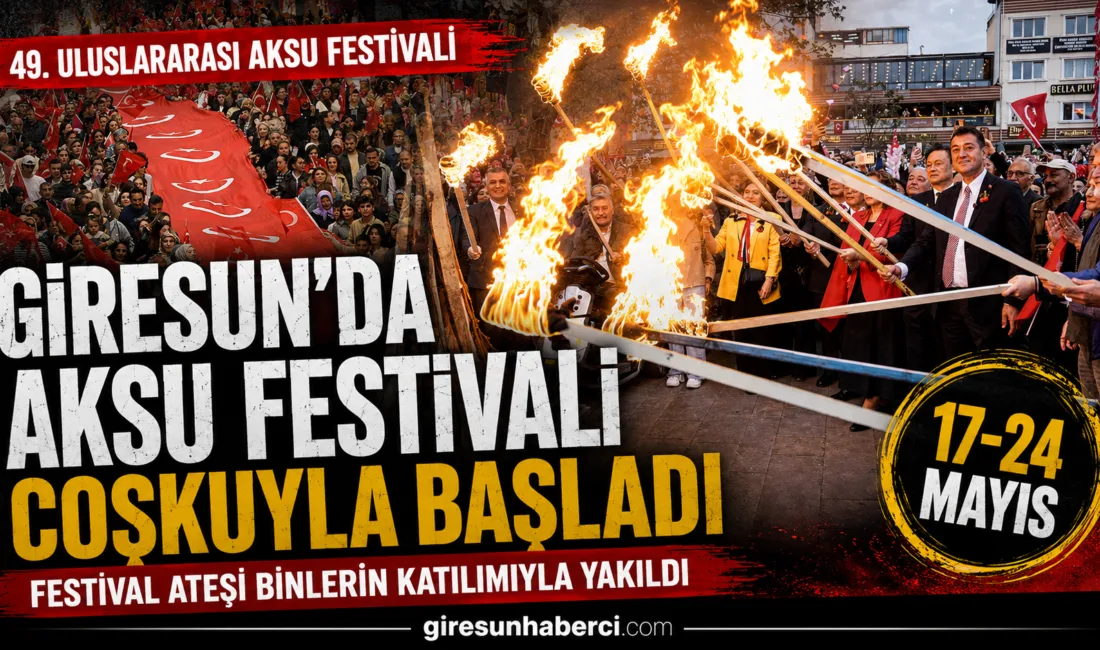 Giresun’da bu yıl 49’uncusu düzenlenen Uluslararası Giresun Aksu Festivali, kortej