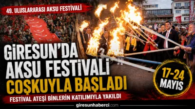 Giresun’da bu yıl 49’uncusu düzenlenen Uluslararası Giresun Aksu Festivali, kortej