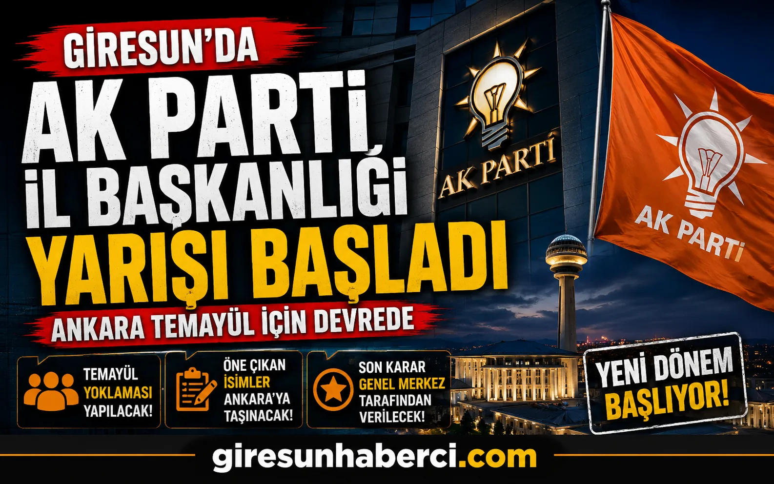 AK Parti Giresun İl Başkanlığı’nda Mete Bahadır Yılmaz sonrası yeni