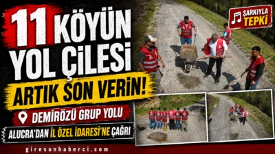 Alucra’da 11 köyün kullandığı Demirözü grup yolunun durumu siyasetin gündemine