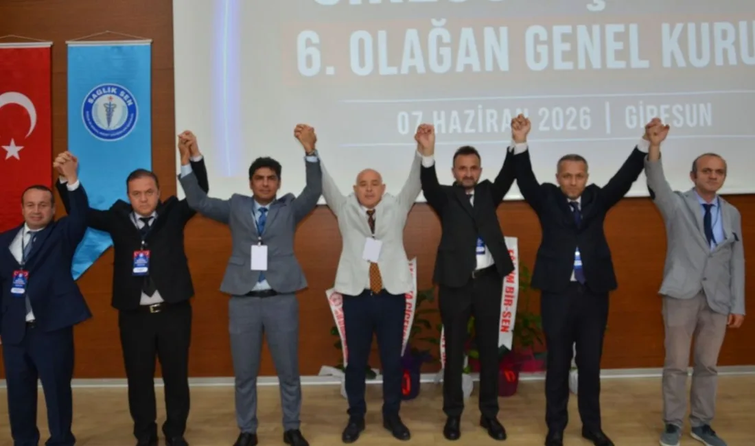 Sağlık-Sen Giresun Şubesi’nin 6. Olağan Genel Kurulu’nda mevcut başkan Ogün