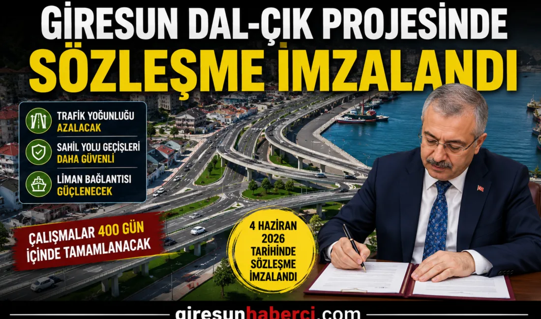 Giresun şehir içi trafiğini rahatlatması beklenen Dal-Çık Projesi’nde kritik aşama